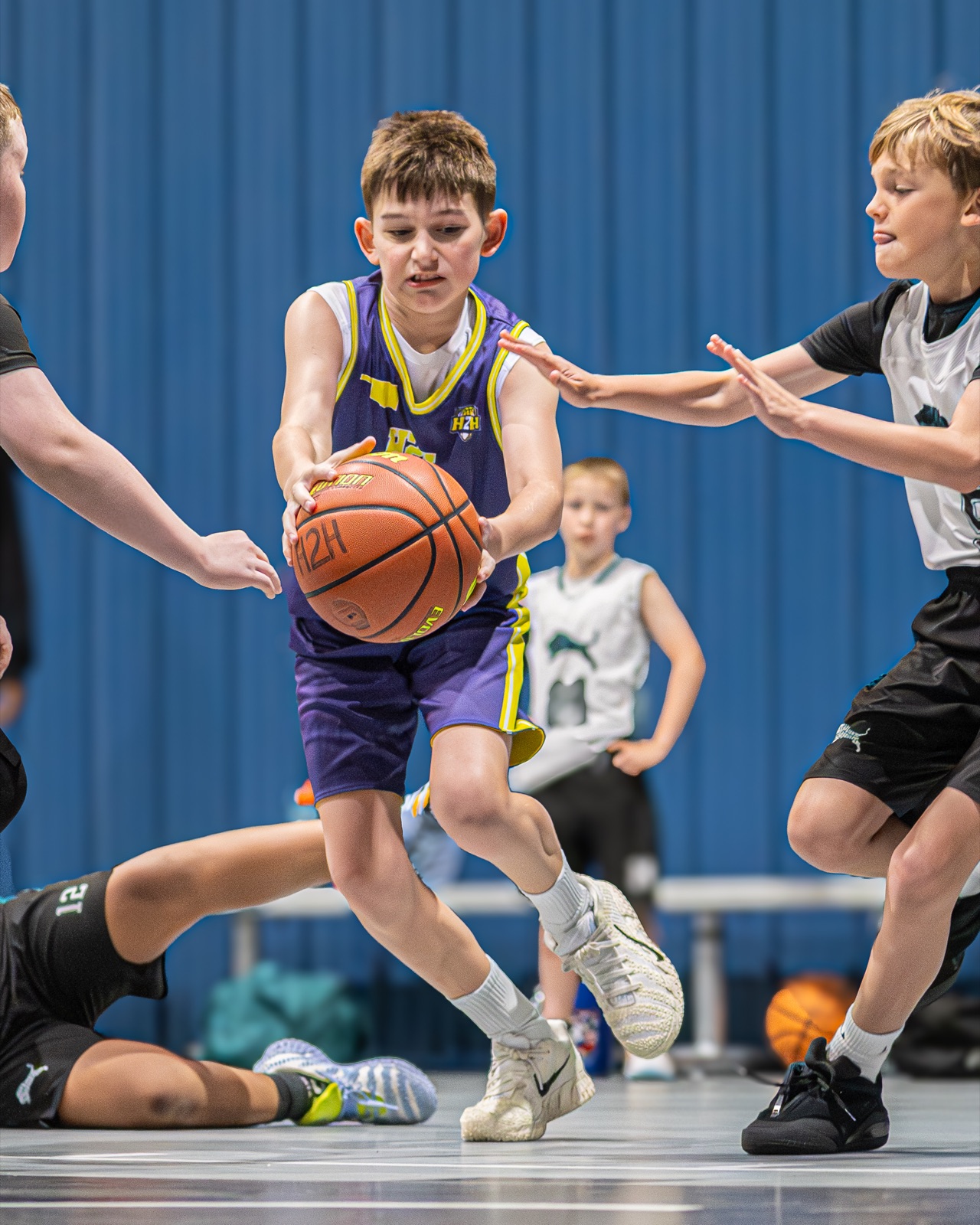 Players battling for the ball